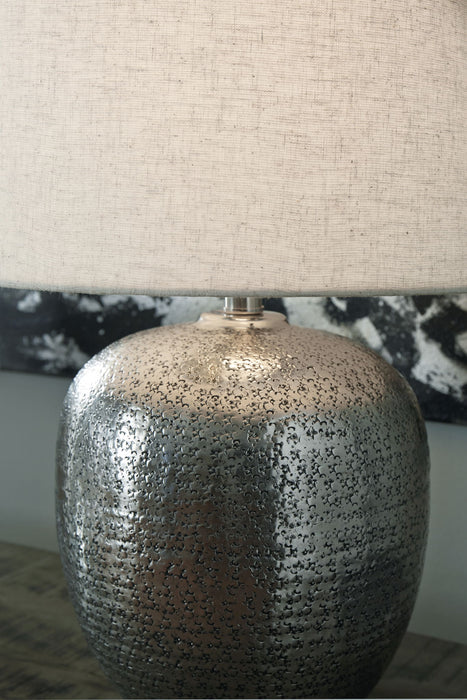 Magalie - Antique Silver Finish - Metal Table Lamp