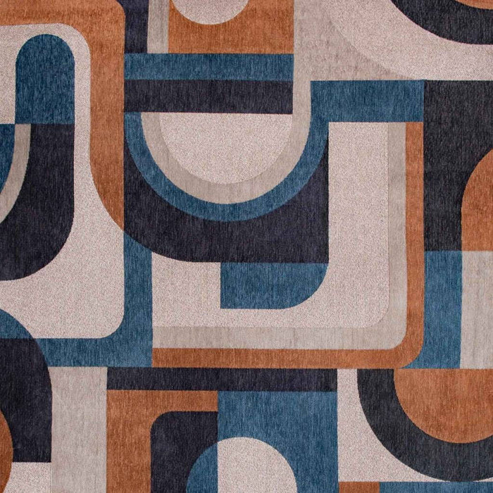 7' X 9' Geometric Washable Area Rug (551717) - Gray / Beige