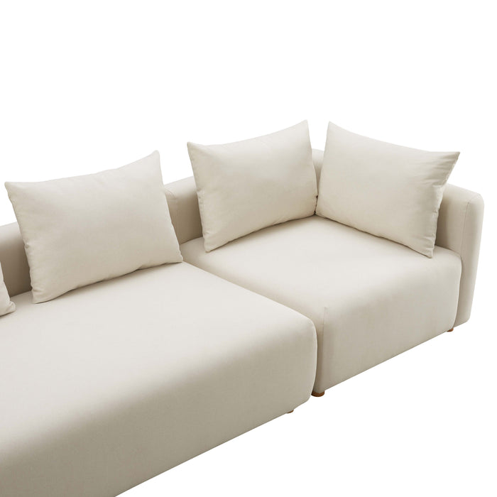 Hangover - Linen 145" Long Sofa - Cream