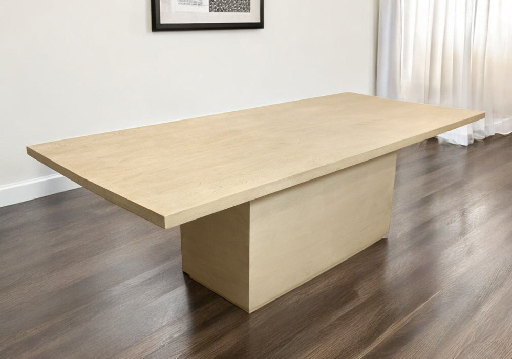72" Solid Wood Pedestal Base Dining Table - Natural / Brown