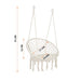 Giga macrame hanging hammock chair with rope design, suitable for indoor or outdoor use, featuring a cozy, woven seating area.