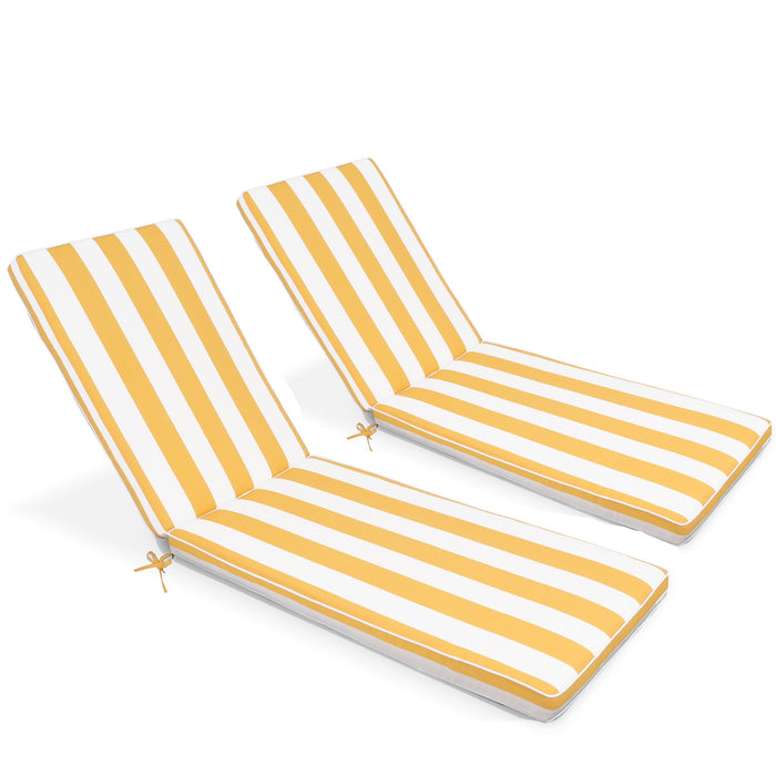 Giga outdoor lounge chair cushion set with back and seat cushions for patio furniture, featuring plush fabric and vibrant color.