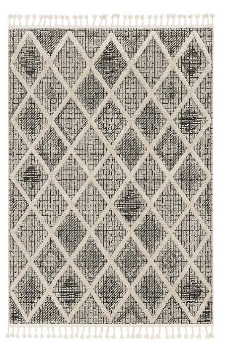 94" x 130" Polyester Rug - Charcoal