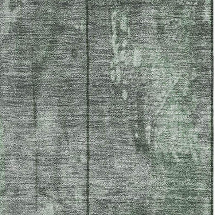 10' X 14' Striped Washable Area Rug With UV Protection (698017) - Green / Gray