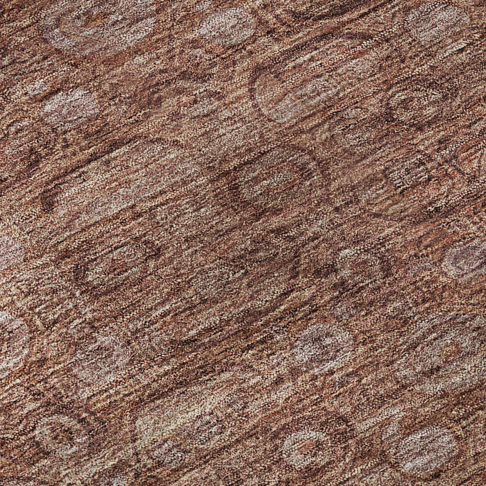 10' X 14' Oriental Washable Area Rug With UV Protection (700583) - Terra Cotta / Rust
