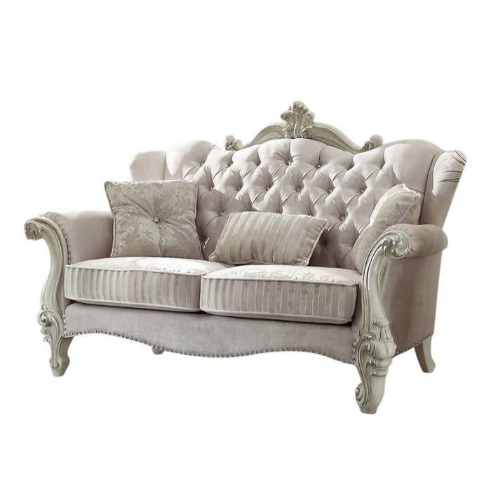 Chesterfield Loveseat Pillows - Ivory / Toss