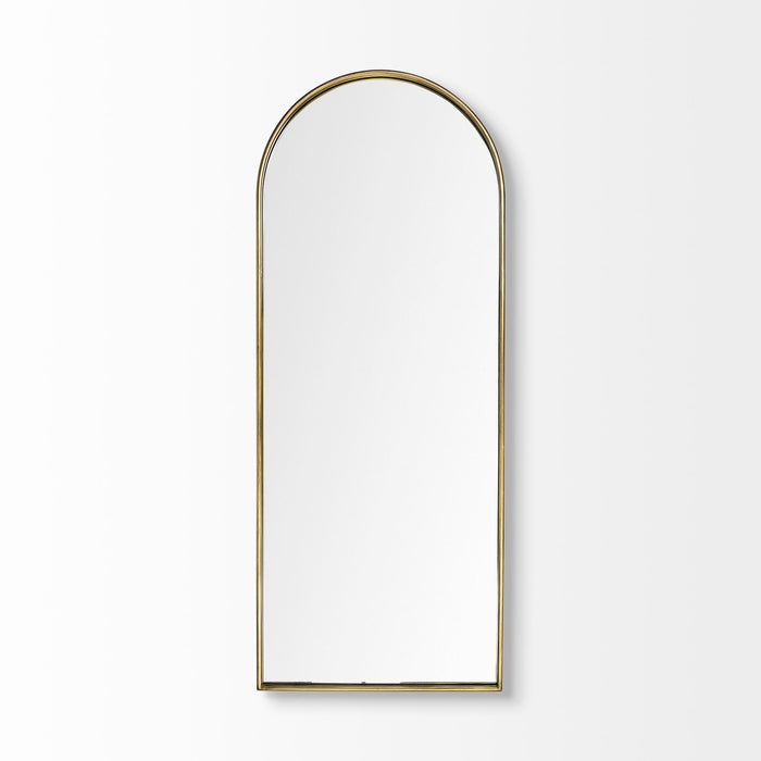 70" Arch Metal Framed Accent Mirror - Gold