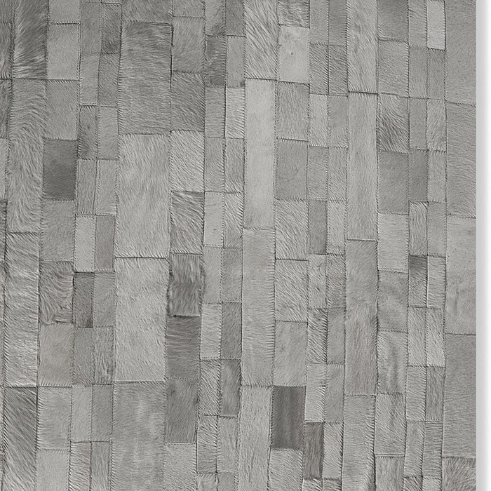 5' X 8' Cowhide Patchwork Area Rug (544493) - Gray