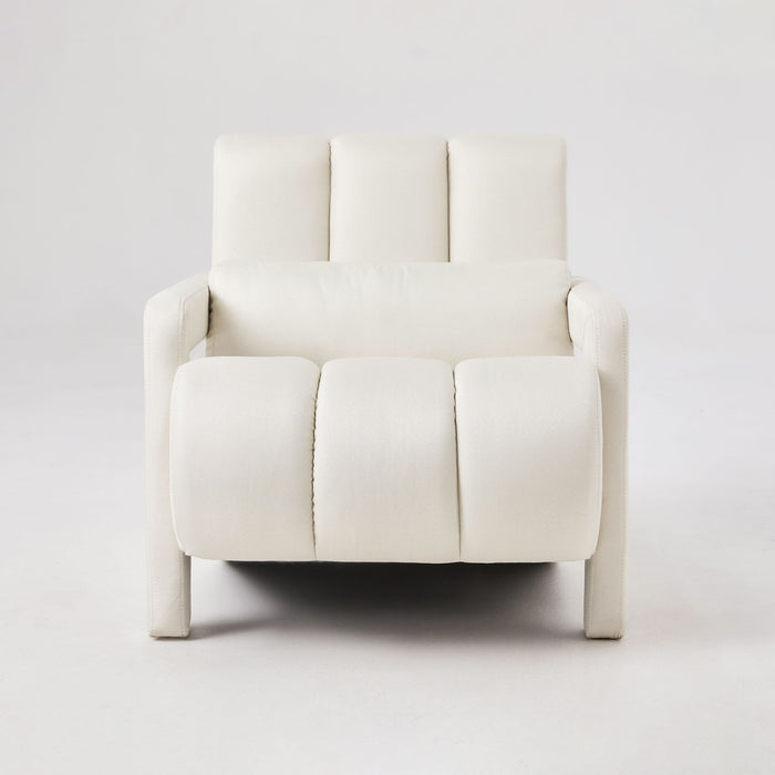 Giga modern upholstered accent arm chair with comfortable fabric and matching pillow, ideal for living room seating.