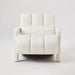 Giga modern upholstered accent arm chair with comfortable fabric and matching pillow, ideal for living room seating.