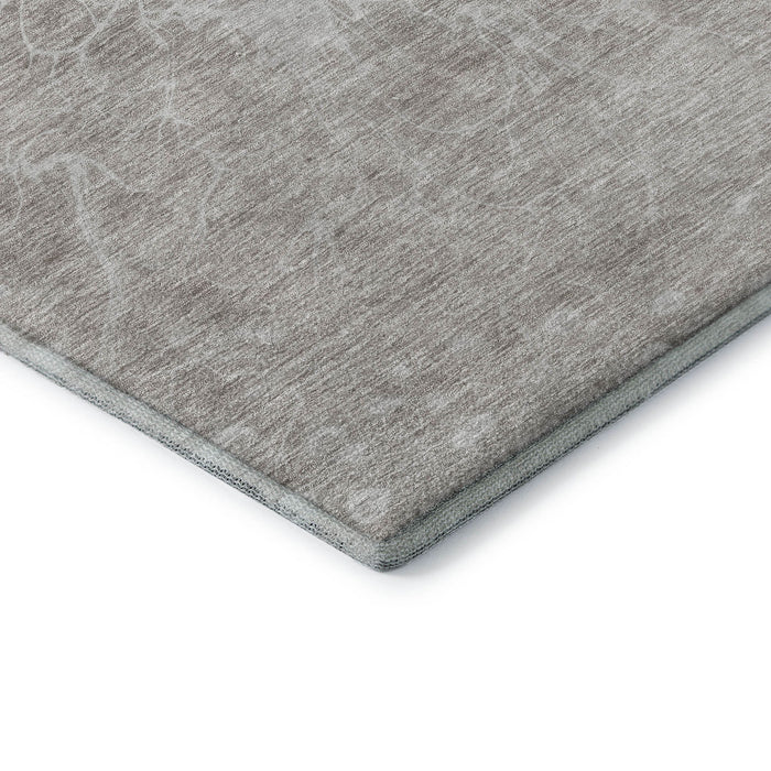 10' X 14' Abstract Washable Area Rug With UV Protection (654626) - Taupe / Ivory