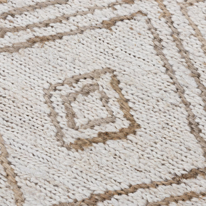 10' X 14' Jute Geometric Hand Woven Area Rug (747102) - Beige / Natural