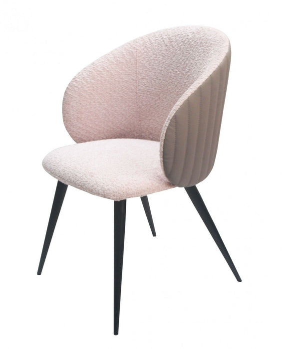 Upholstered Fabric Wing Back Dining Room Arm Chair - Cream