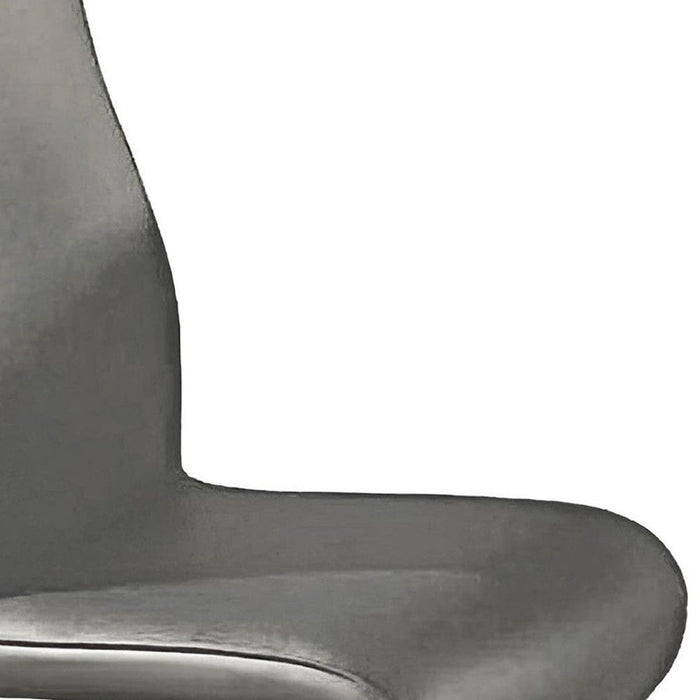 Dining Side Chairs Upholstered Faux Leather (Set of 2) - Silver / Gray