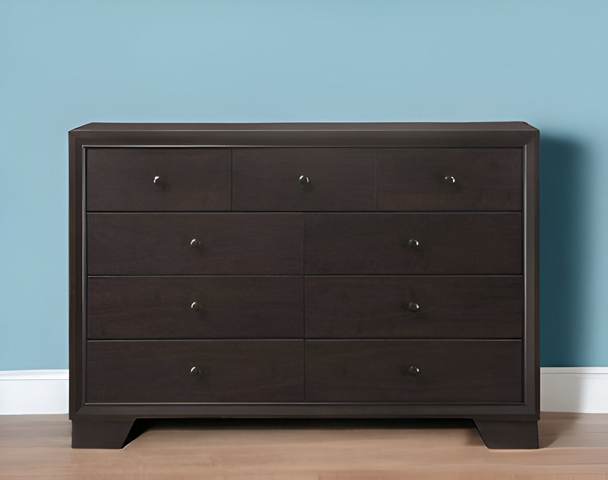 Solid And Manufactured Wood Double Dresser - Espresso