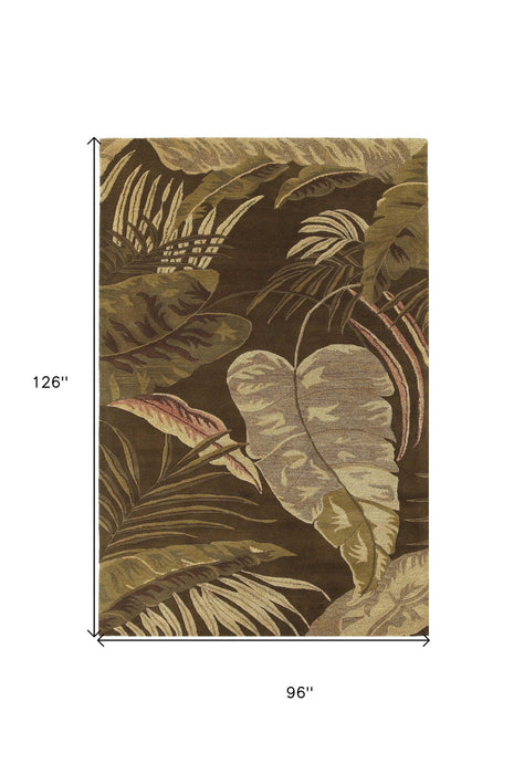 8' x 10' 6 Wool Area Rug - Mocha