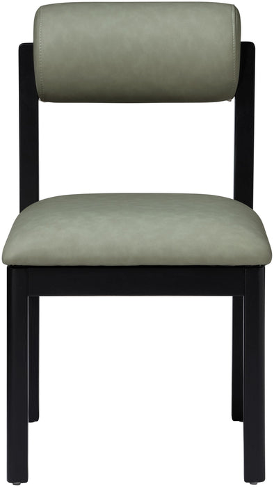 Roundhill - Faux Leather Dining Chair (Set of 2) - Black Frame