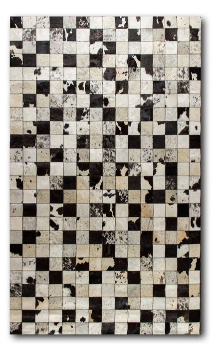 8' X 10' Cowhide Patchwork Area Rug (544471) - Black / White