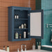 Giga wall-mounted bathroom medicine cabinet with mirror for over toilet storage, featuring sleek design and ample interior space.