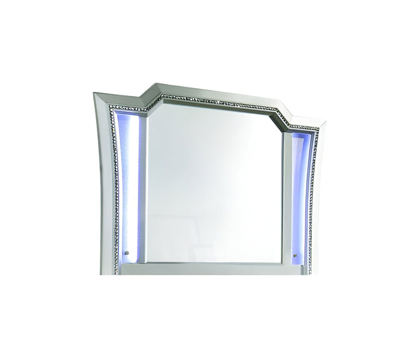 38" Abstract Framed Mounted Dresser Mirror - Champagne