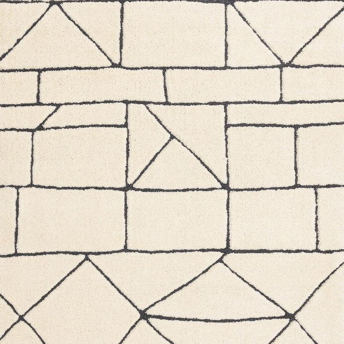 5' X 8' Geometric Area Rug (661271) - Cream / Black