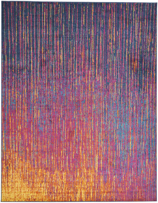 9' x 12' Abstract Power Loom Area Rug - Fuchsia