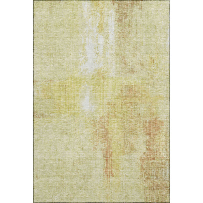 10' X 14' Abstract Washable Area Rug With UV Protection (700469) - Wheat / Ivory