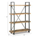 Signature Design by Ashley Forestmin brown and black standard bookcase with multiple shelves for storage and display.