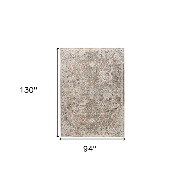 8' X 11' Medallion Area Rug - Gray / Brown