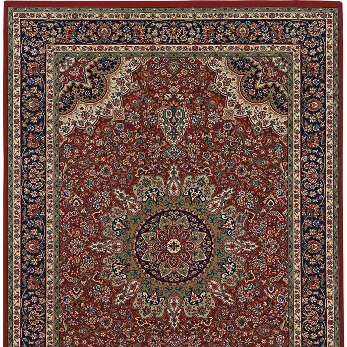 5' X 8' Oriental Area Rug, Polypropylene - Red And Blue