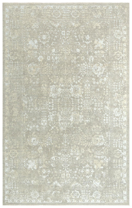 9' X 12' New Zealand Lambs Wool Oriental Hand Carved Handmade Area Rug (747269) - Gray / Beige