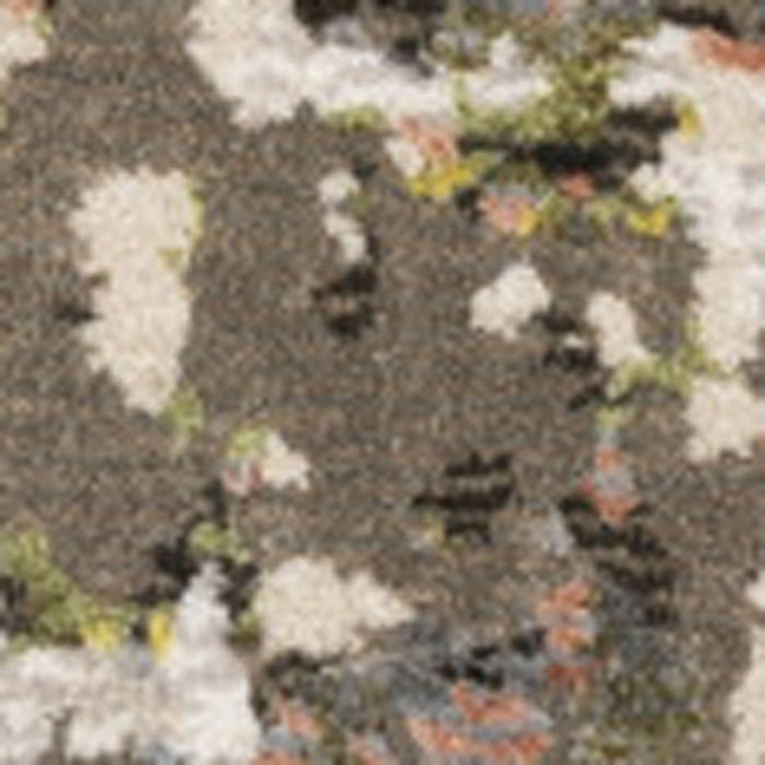 6' x 9' Abstract Power Loom Stain Resistant Area Rug - Gray Green Gold Blue And Beige