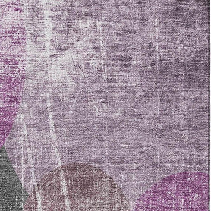10' X 14' Abstract Washable Area Rug With UV Protection (648904) - Cabernet / Ivory