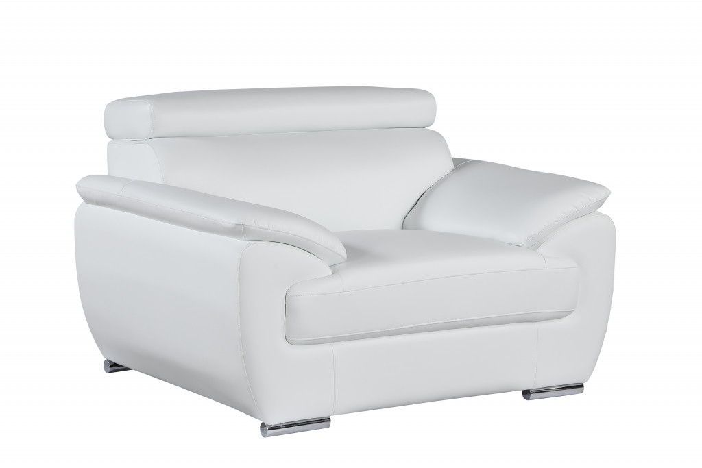 Captivating Leather Chair - White