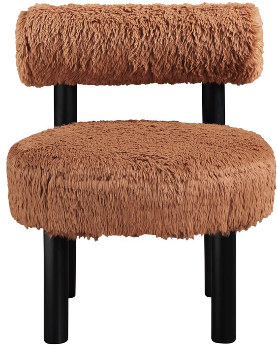 Ambre - Vegan Shearling Fabric Upholstered Accent Chair