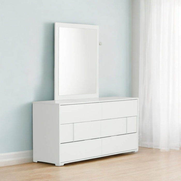 41" Mounted Dresser Mirror - White