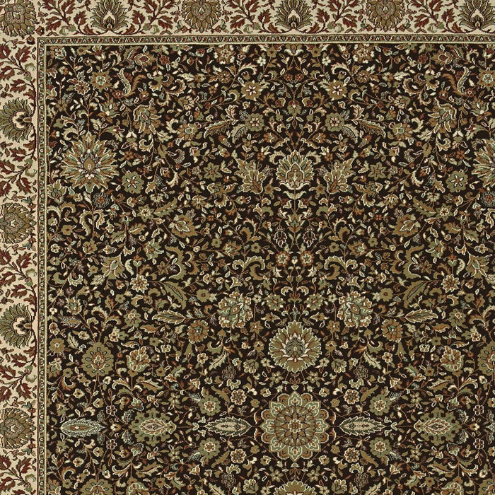 5' X 8' Oriental Area Rug - Brown / Ivory