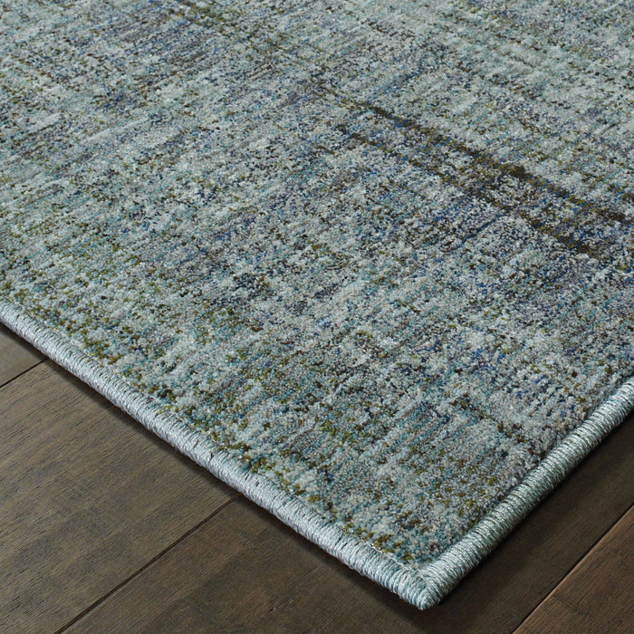 5' x 7' Power Loom Area Rug - Blue And Gray