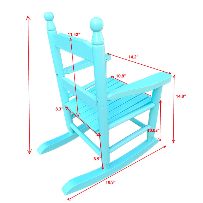 Giga children's indoor and outdoor rocking chair for kids, durable wooden rocker with a smooth finish and kid-friendly design