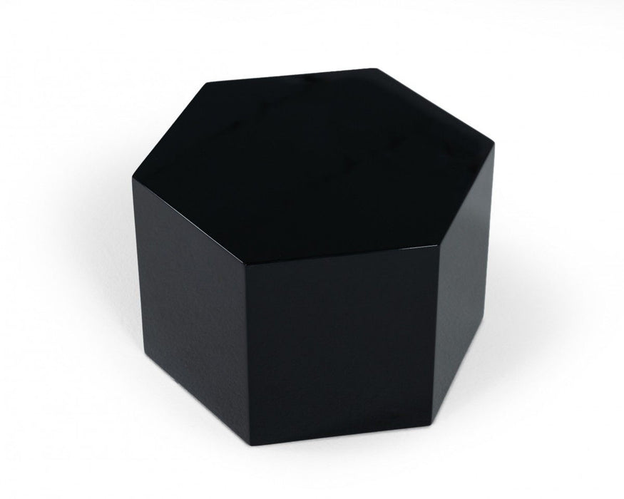 Hexagon End Table With - Black
