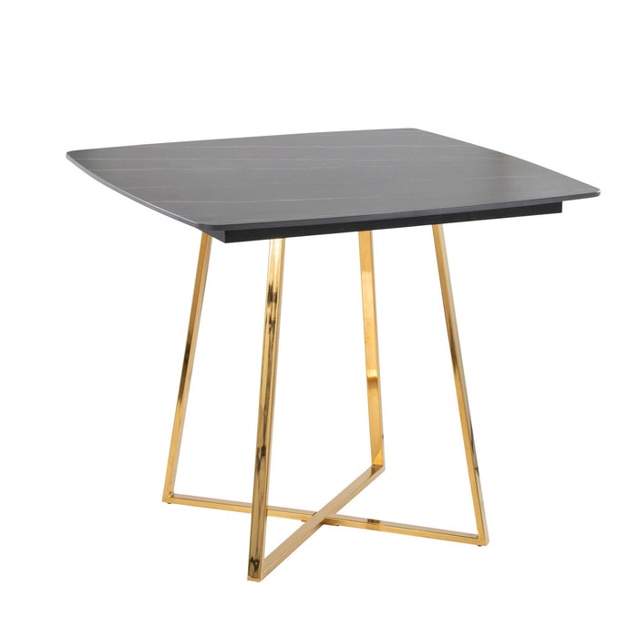 Folia - Dinette Table - Gold Metal