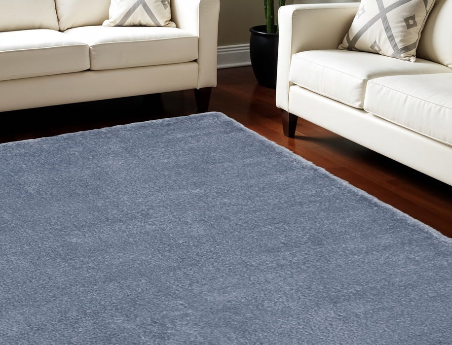 8' X 10' Transitional Shag Area Rug - Blue