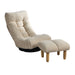 Giga adjustable Japanese reclining floor chair and ottoman with metal frame, ideal for living room relaxation and versatile seating.