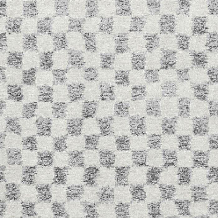 10' X 14' Geometric Washable Area Rug With UV Protection (709390) - Gray / Ivory