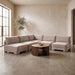 Meridian Furniture Hammond velvet performance fabric 5-piece armless sectional with plush cushions and modern design, ideal for stylish living rooms.