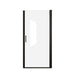Giga shower door with clear glass and explosion-proof safety film, featuring sleek design and sturdy construction for bathroom safety.
