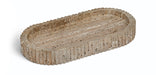 Khloe Travertine Tray by Meridian Furniture, elegant rectangular tray with natural stone finish, perfect for serving or decorative use.
