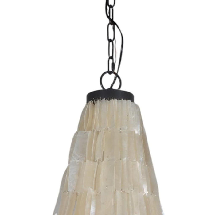 Unique Statement Three Light Metal Chandelier With Shades - Bronze