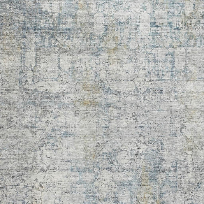 10' X 14' Oriental Washable Area Rug With UV Protection (700661) - Linen / Blue