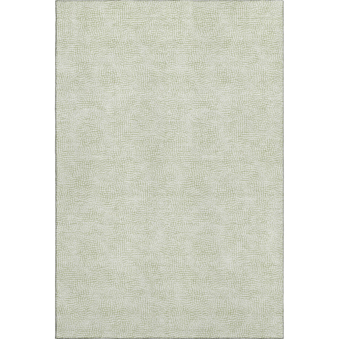 10' X 14' Geometric Washable Area Rug With UV Protection (682889) - Artichoke Green / Ivory